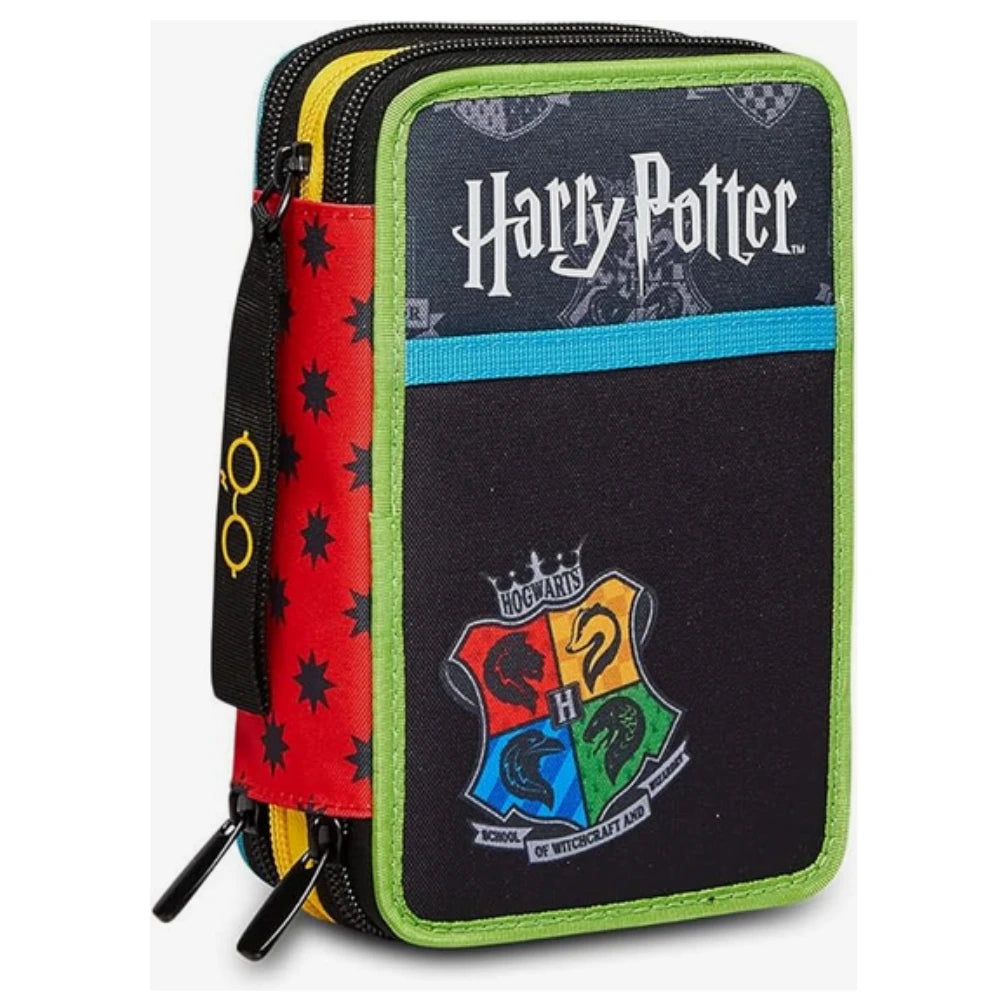 Astuccio Triplo 3 Zip Harry Potter – Giochi Preziosi – 2 Fantasie