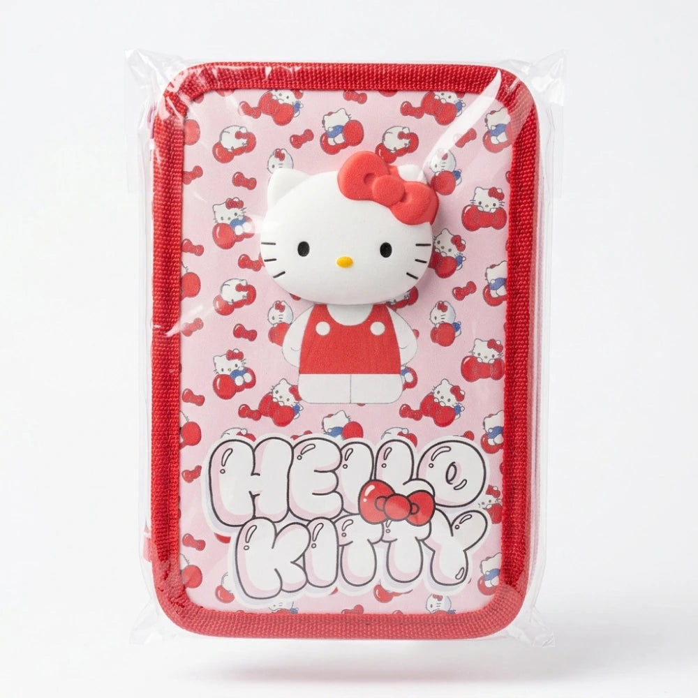 Astuccio Scuola 3 Zip Squishy Hello Kitty Completo con Accessori