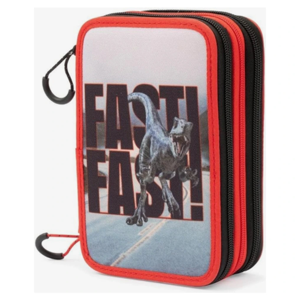 Astuccio Triplo 3 Zip Jurassic World — Giochi Preziosi Ufficiale