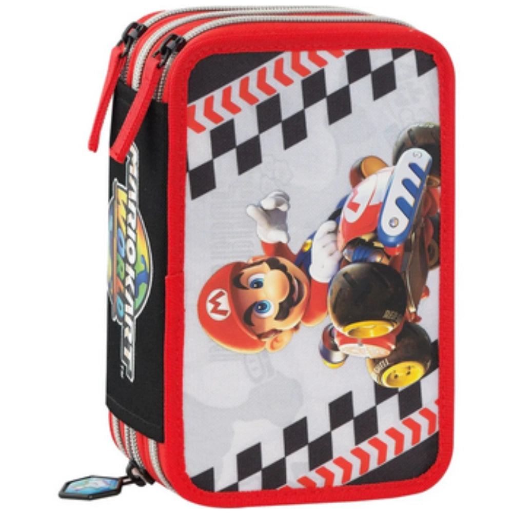 Astuccio 3 Zip Mario Kart Rosso completo 2026