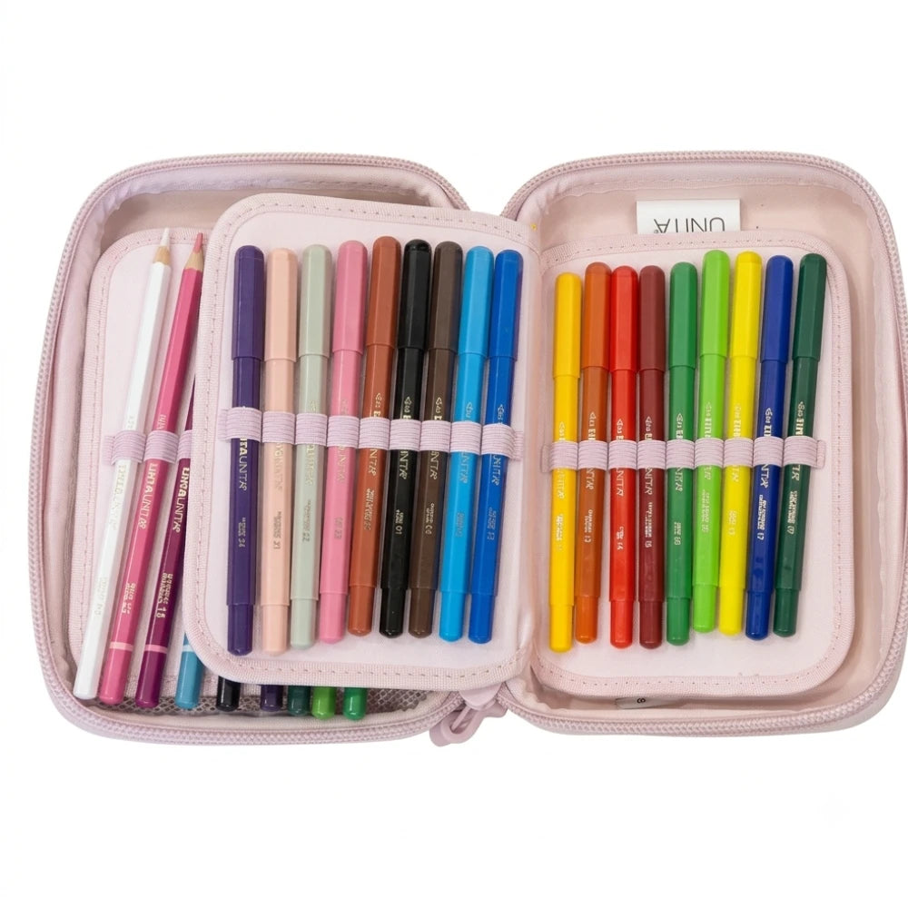 TintaUnita Astuccio Pieno One Time Rosa Pastello – 3 Piani, 1 Zip, 42 Pezzi