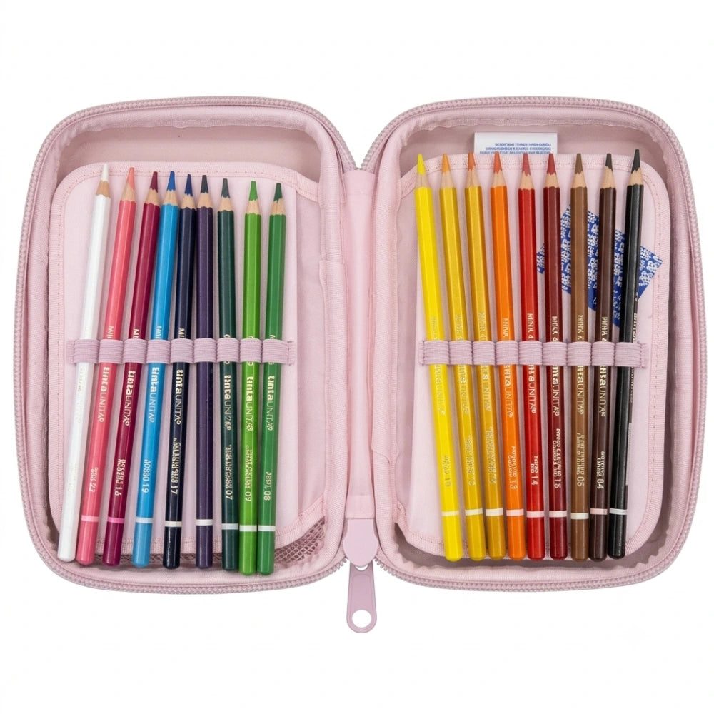 TintaUnita Astuccio Pieno One Time Rosa Pastello – 3 Piani, 1 Zip, 42 Pezzi