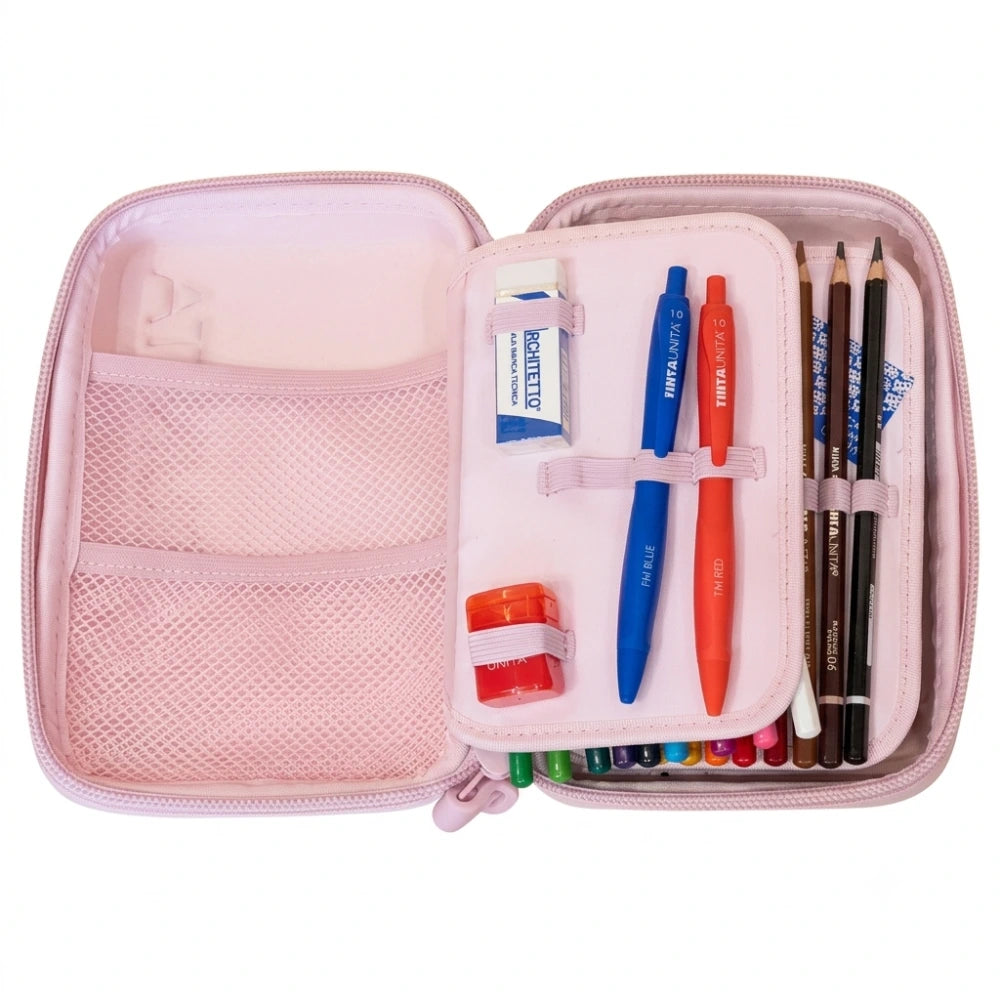 TintaUnita Astuccio Pieno One Time Rosa Pastello – 3 Piani, 1 Zip, 42 Pezzi