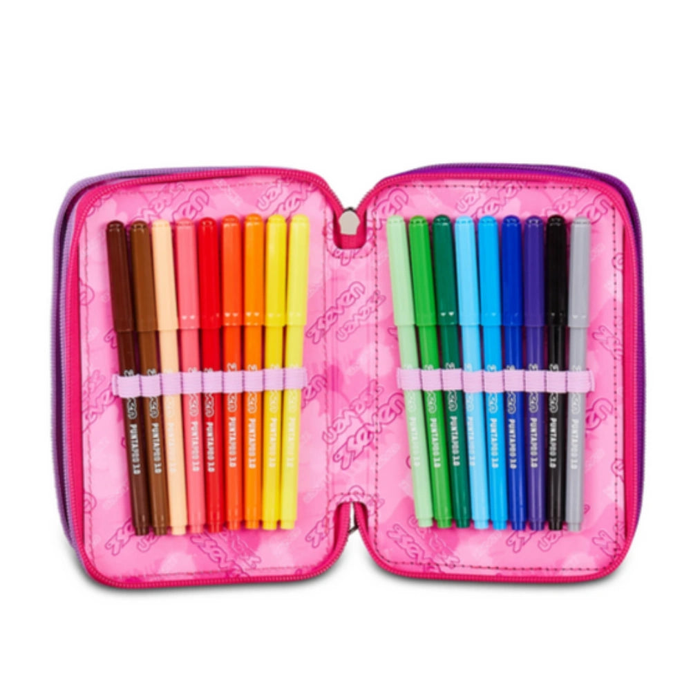 Astuccio Seven® 3 Zip Buzzy Note Girl – Completo 45 Pezzi