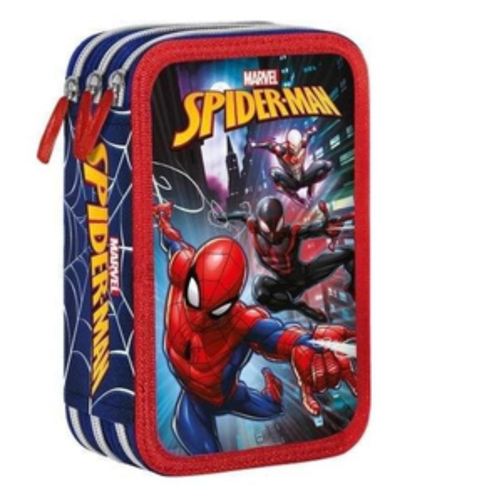 Astuccio Completo 3 Zip Spiderman