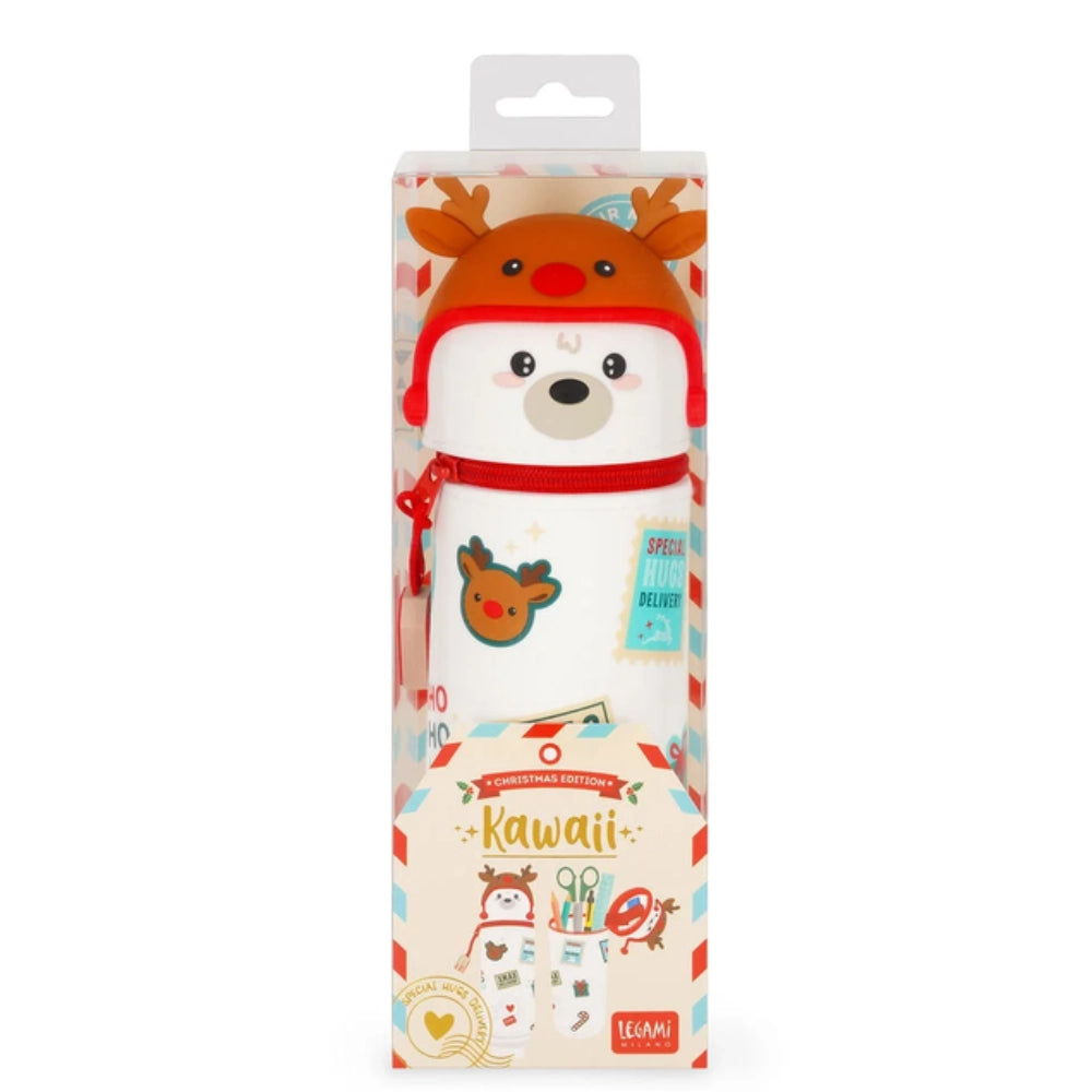 Astuccio Legami Kawaii Polar Bear di Natale 2 in 1 in silicone nella confezione originale
