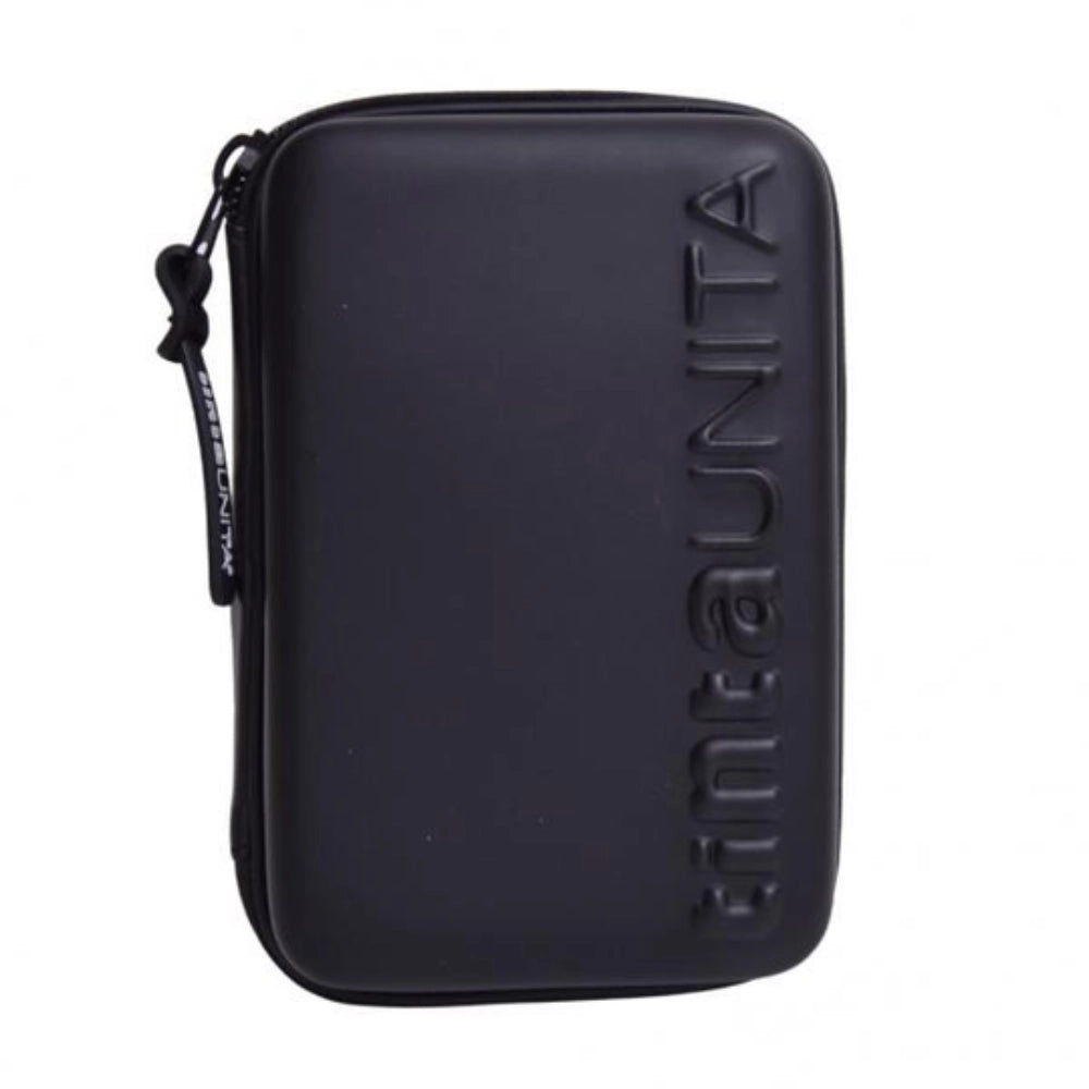 Astuccio One Time TintaUnita nero con scocca rigida chiuso vista frontale