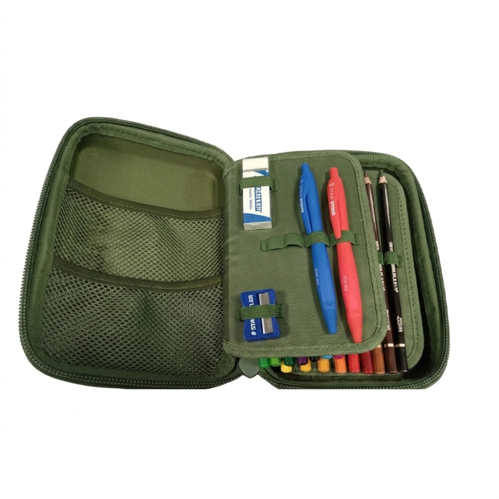 TintaUnita Astuccio Pieno One Time Verde Militare – 3 Piani, 1 Zip, 43 Pezzi