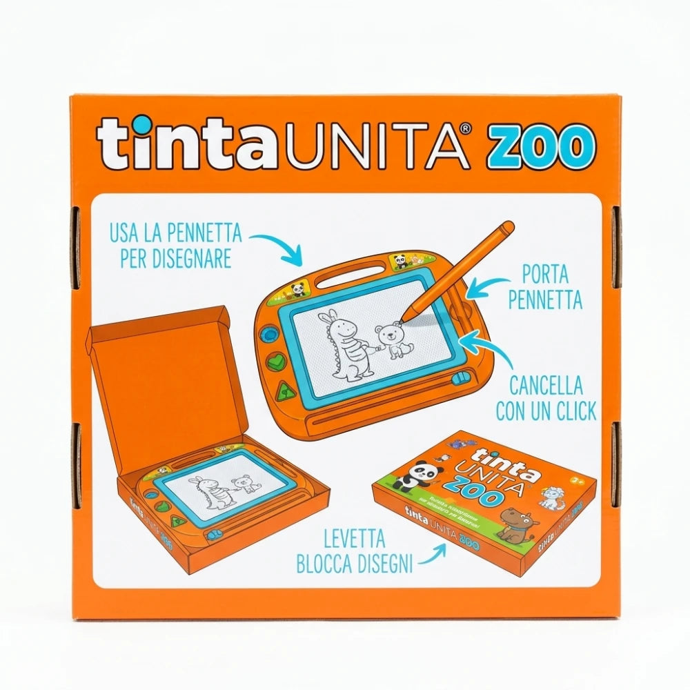 Astuccio Rigido TintaUNITA Zoo Bubble Tea con Lavagna LCD Integrata – Arancione