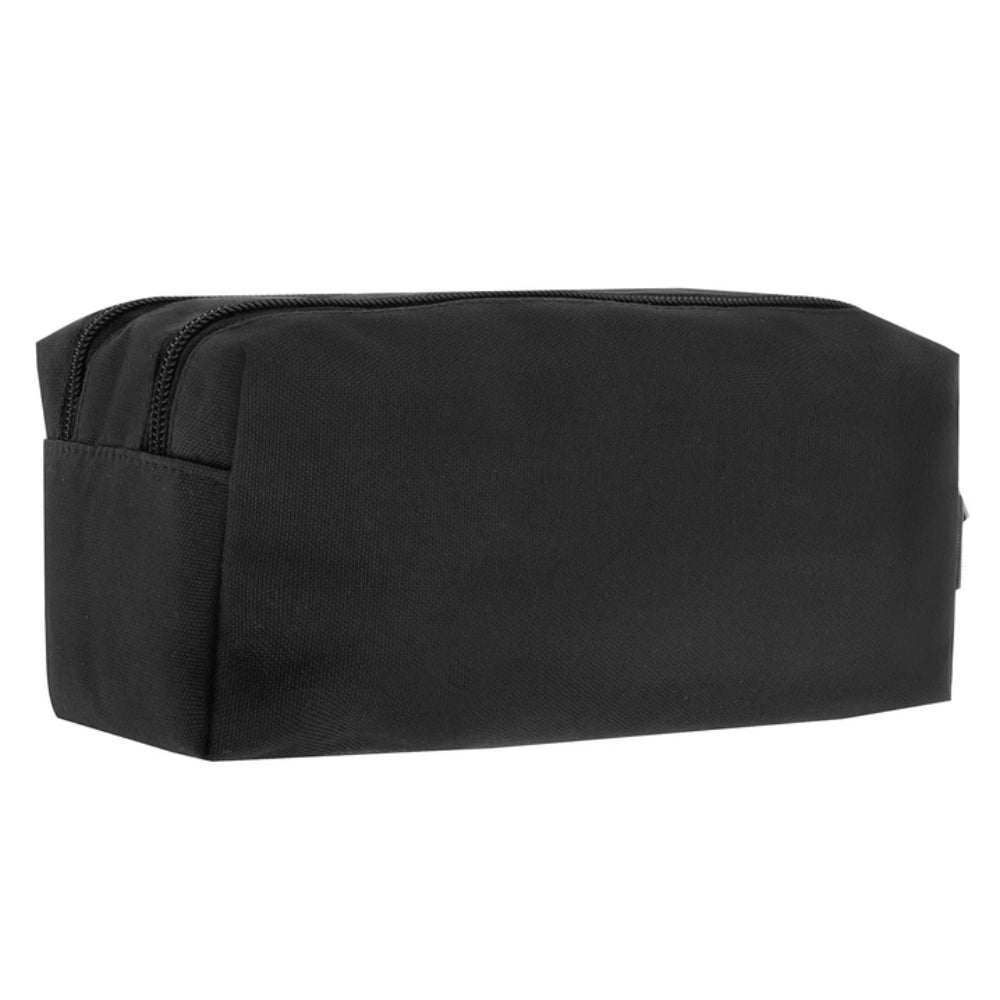 Astuccio Scuola 2 Zip Maxi Comix Monocolore – Nero / Acquamarina