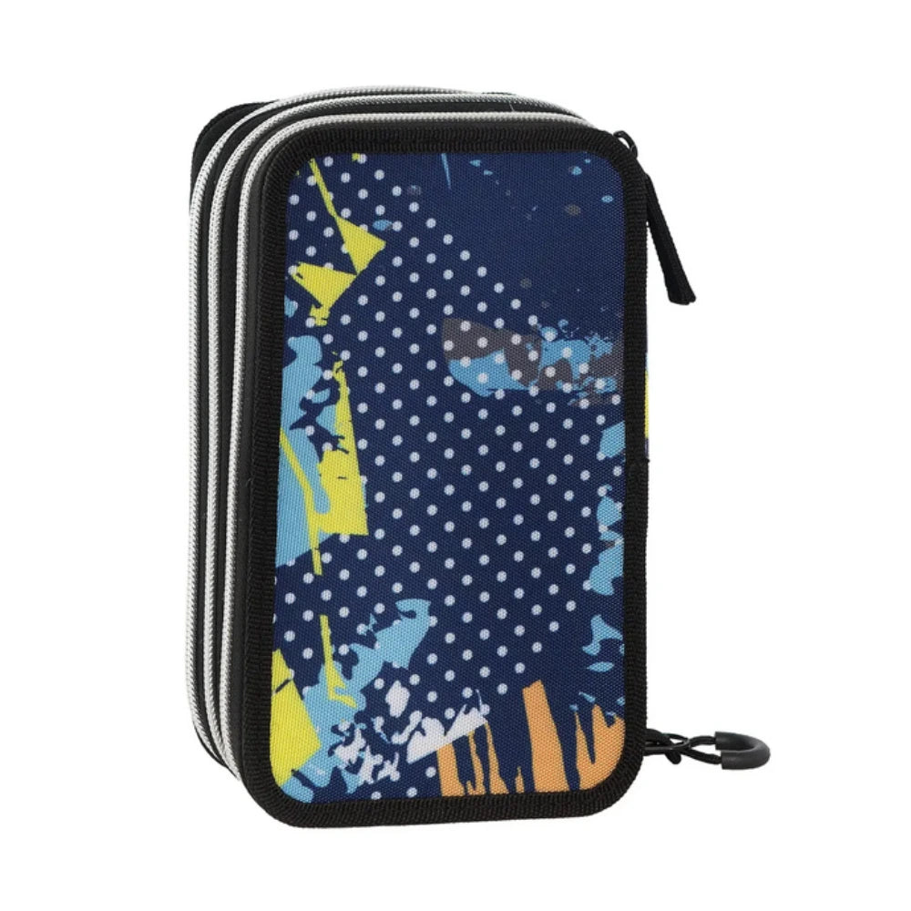 Astuccio Scuola Corredo Completo 3 Zip Comix WBS 2.0 Mix Blu