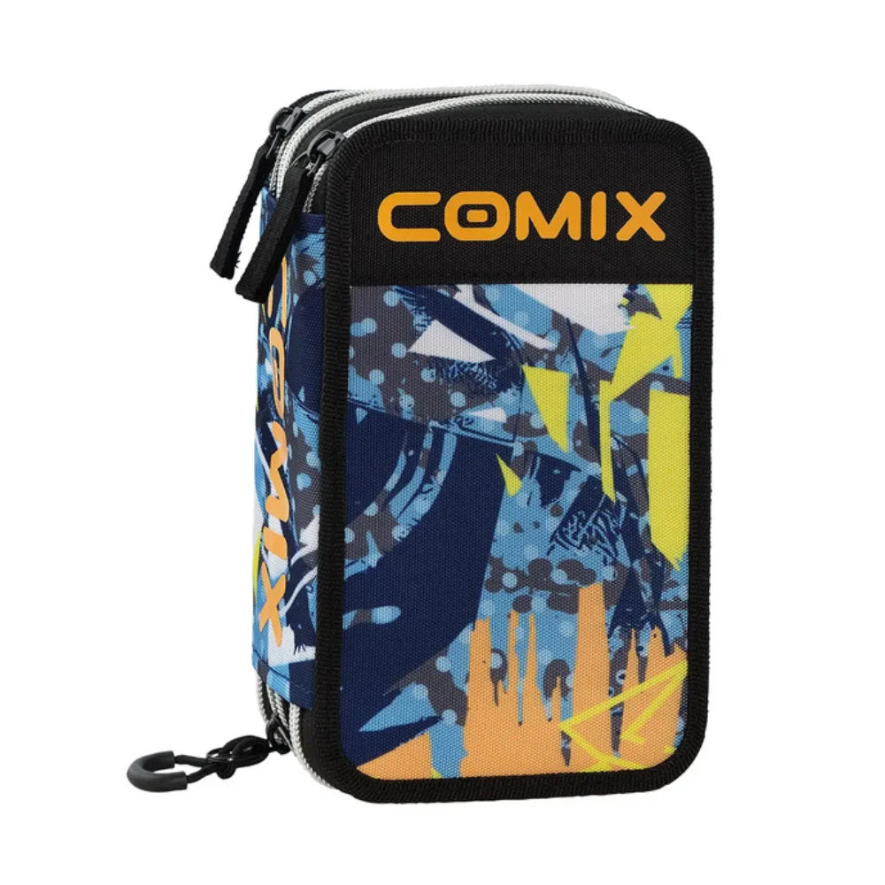 Astuccio Scuola Corredo Completo 3 Zip Comix WBS 2.0 Mix Blu