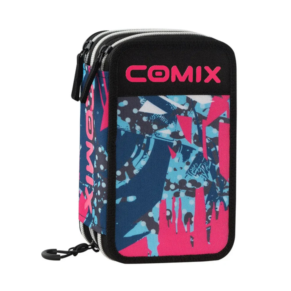 Astuccio Scuola Corredo Completo 3 Zip Comix WBS 2.0 Mix Pink