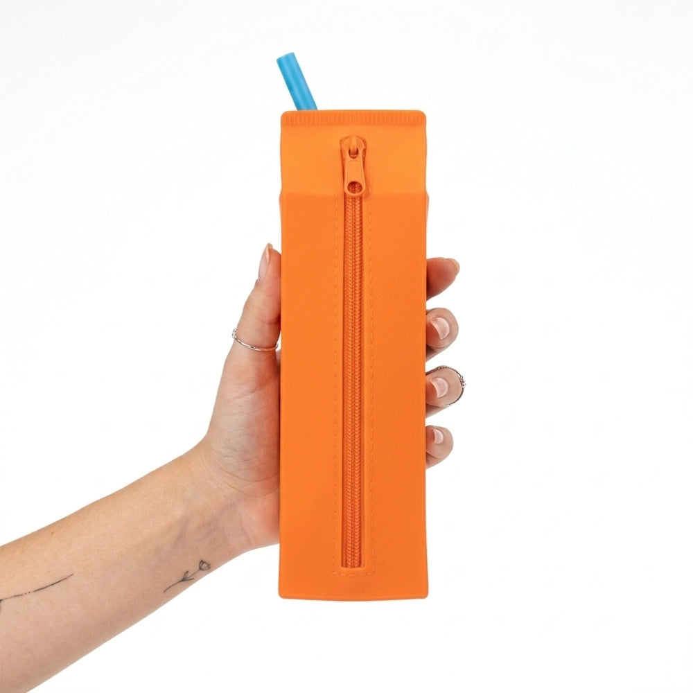 Astuccio in Silicone Bubble Tea Zoo Tinta Unita – Mango Arancione
