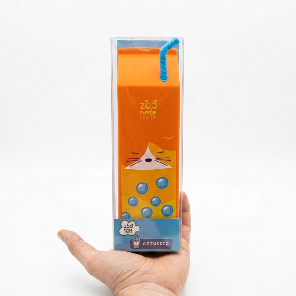Astuccio in Silicone Bubble Tea Zoo Tinta Unita – Mango Arancione