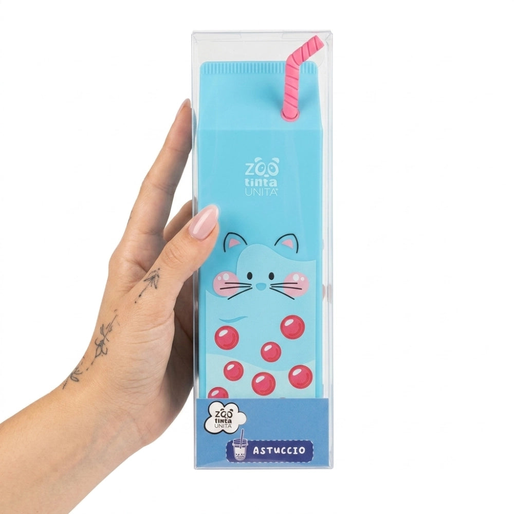 Astuccio in Silicone Bubble Tea Zoo Tinta Unita – Mint Blu