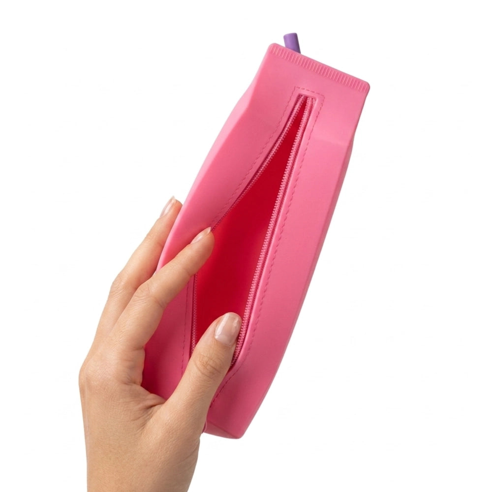 Astuccio in Silicone Bubble Tea Zoo Tinta Unita – Fuxia Orsetto