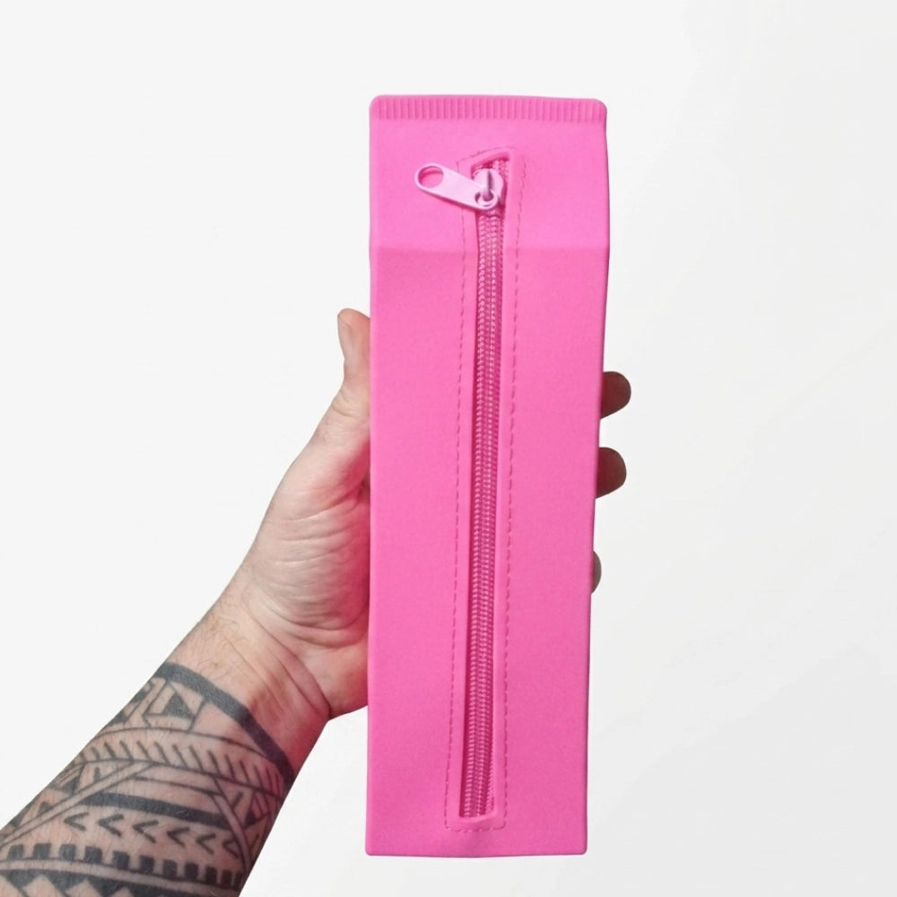 Astuccio in Silicone Bubble Tea Zoo Tinta Unita – Fuxia Orsetto