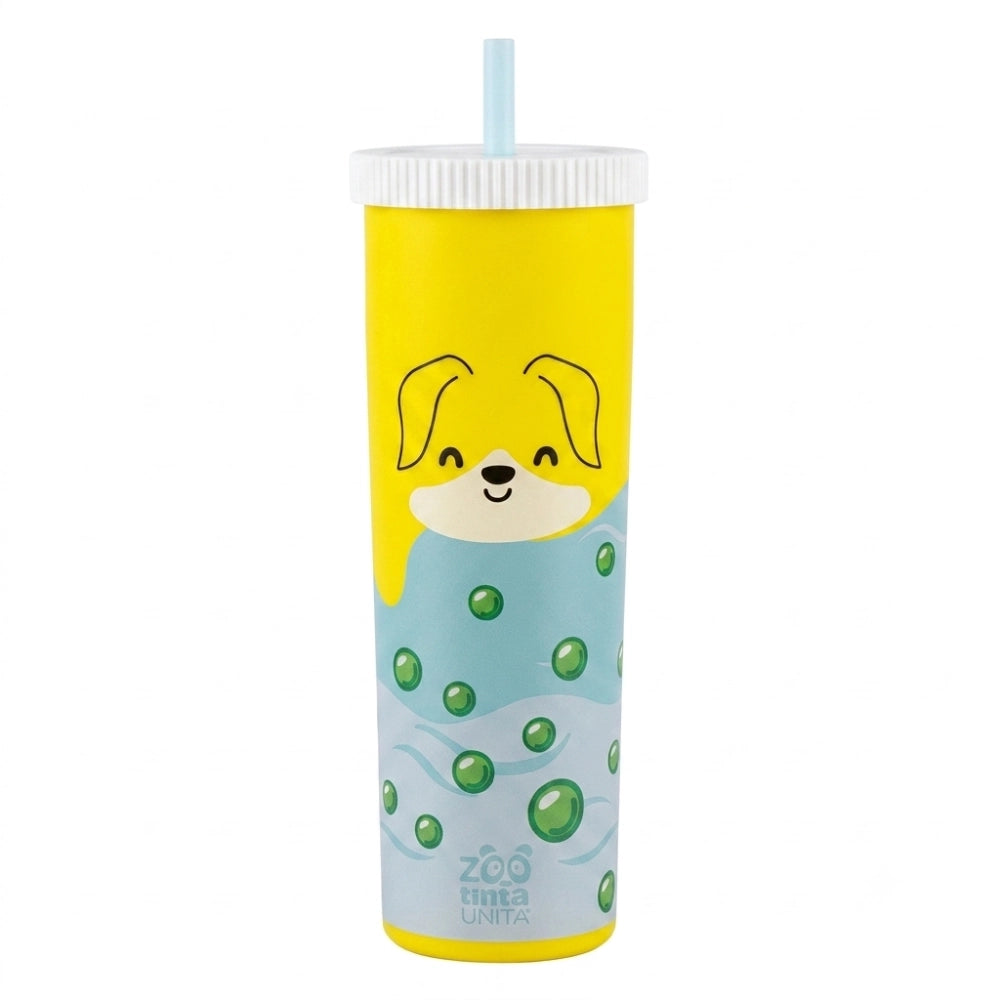 Astuccio in Silicone Bubble Tea Zoo Tinta Unita – Graper Giallo Cagnolino