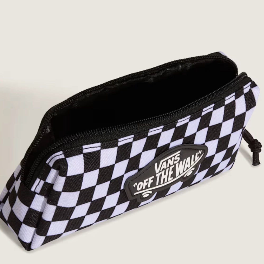Astuccio a bustina Vans Old Skool Pencil Pouch con motivo a scacchi bianco e nero e patch logo giugliano in campania napoli