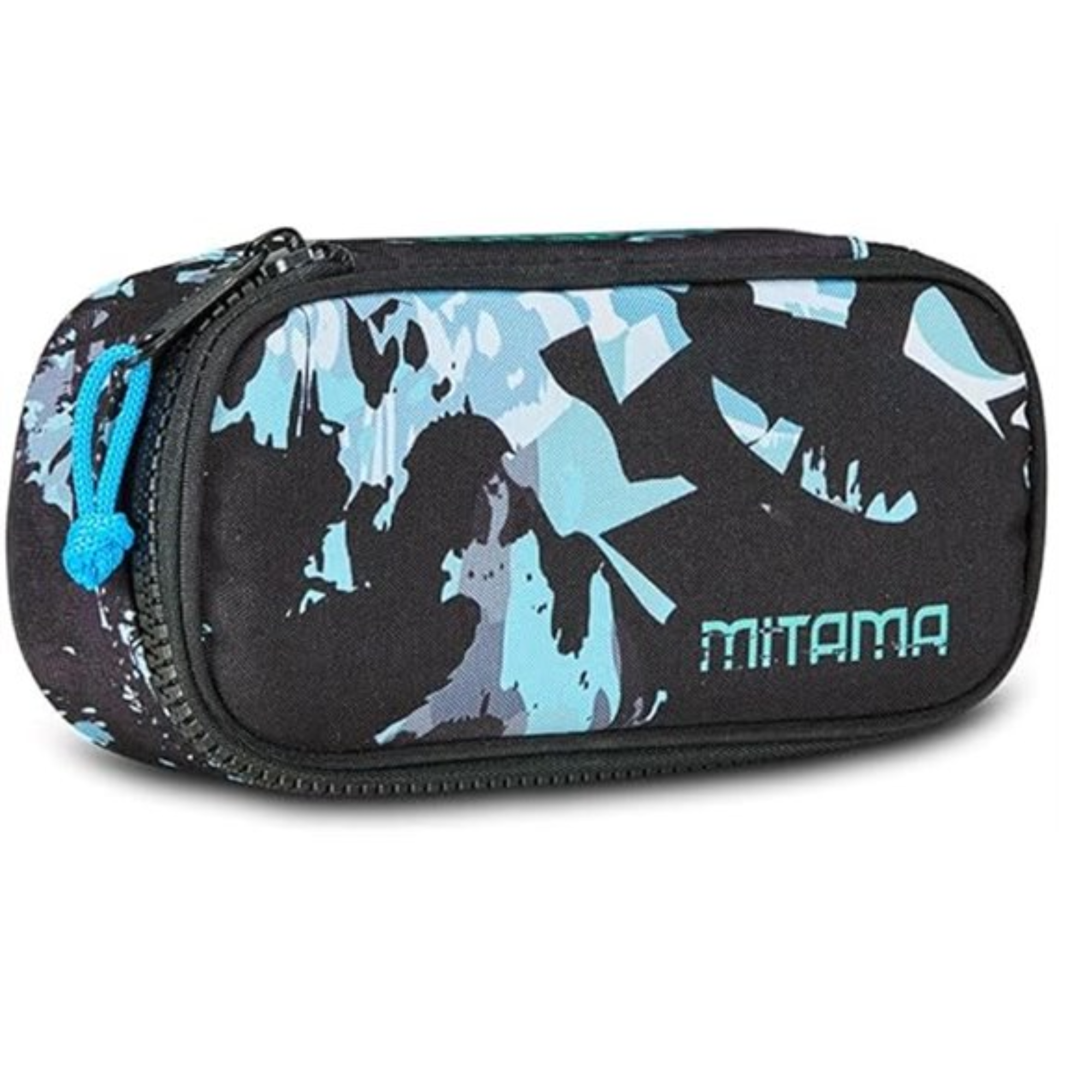 Portapenne Mitama Desert Blue – Bustina Ovale Vuota, Zip Sicura