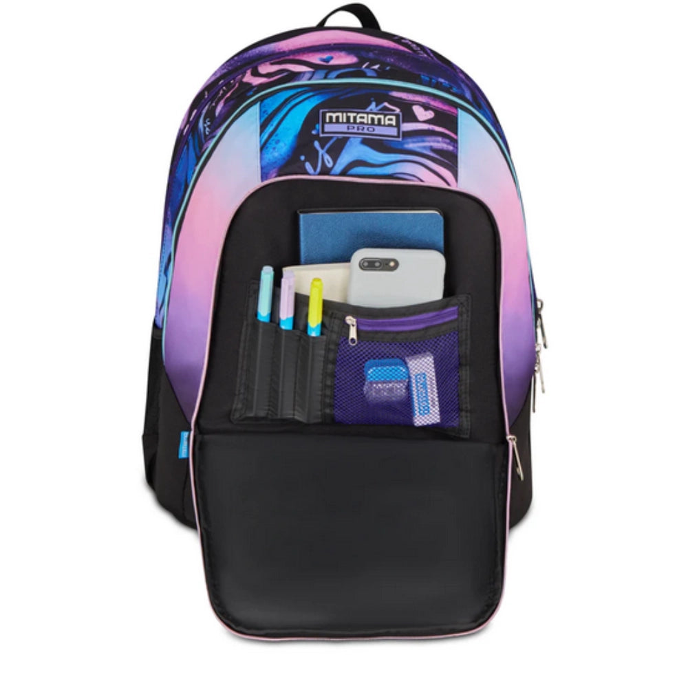 Zaino Scuola 2026 Girl Mitama Triple – 27L Ergonomico con Elastico Fluo