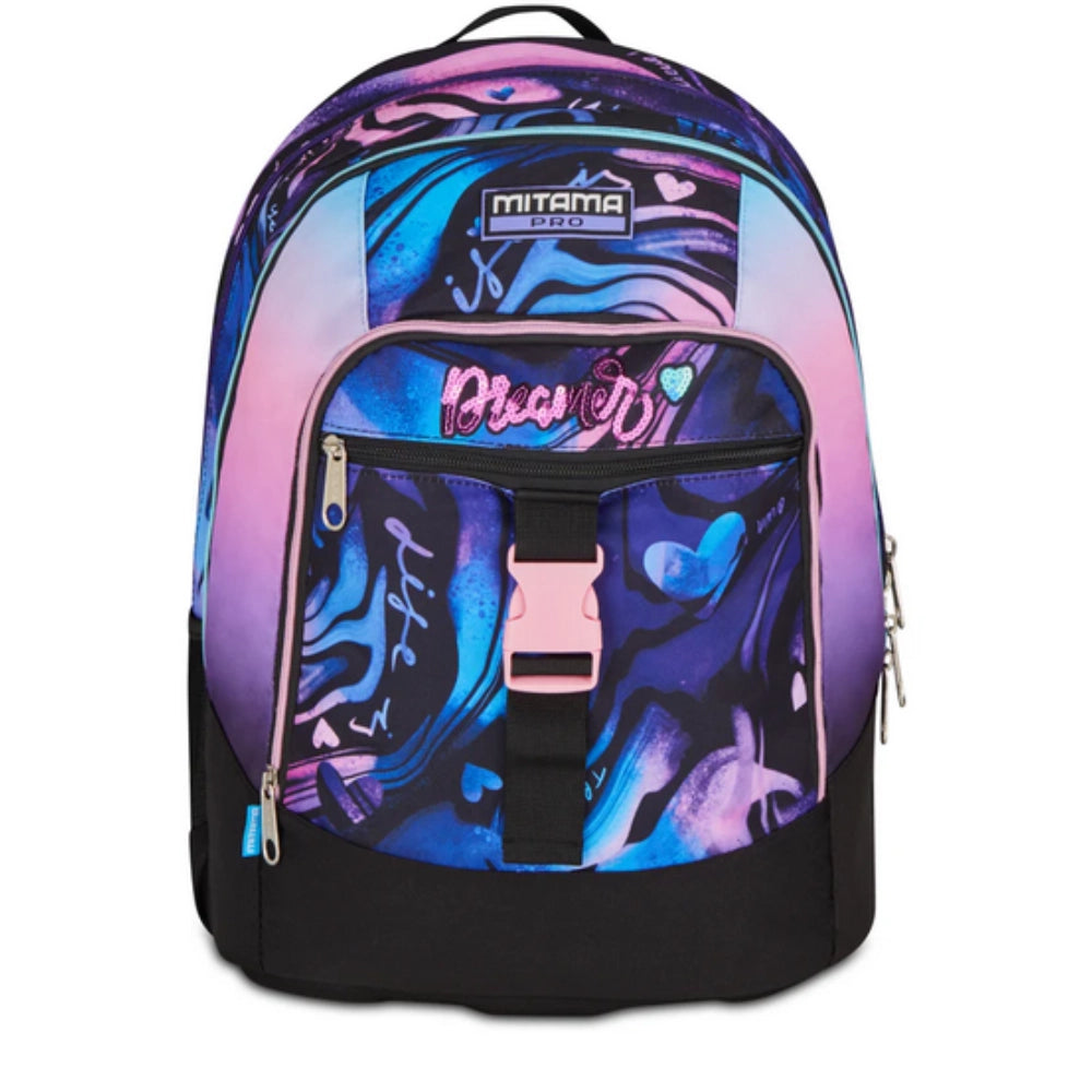 Zaino Scuola Girl Mitama Triple – 27L Ergonomico con Elastico Fluo