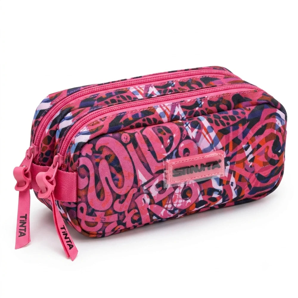 Astuccio Vuoto 2 Zip Tinta Unita Young – 4 Fantasie