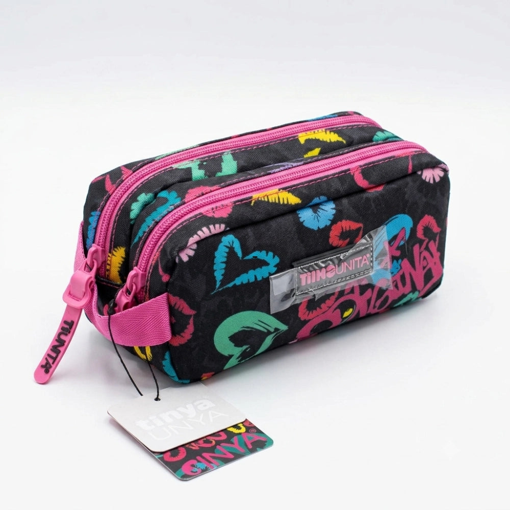 Astuccio Vuoto 2 Zip Tinta Unita Young – 4 Fantasie