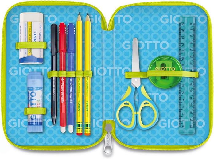 astuccio completo giotto 3 zip cartoleria claudio giugliano