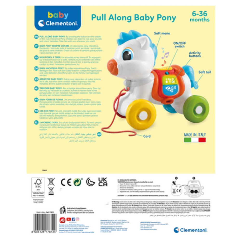 Pony Trainabile Baby Clementoni – Gioco Sonoro Prima Infanzia