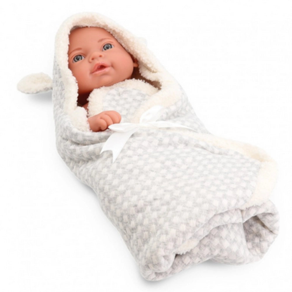 Bebé 40 cm con Copertina Nanna Grigia – Tachan