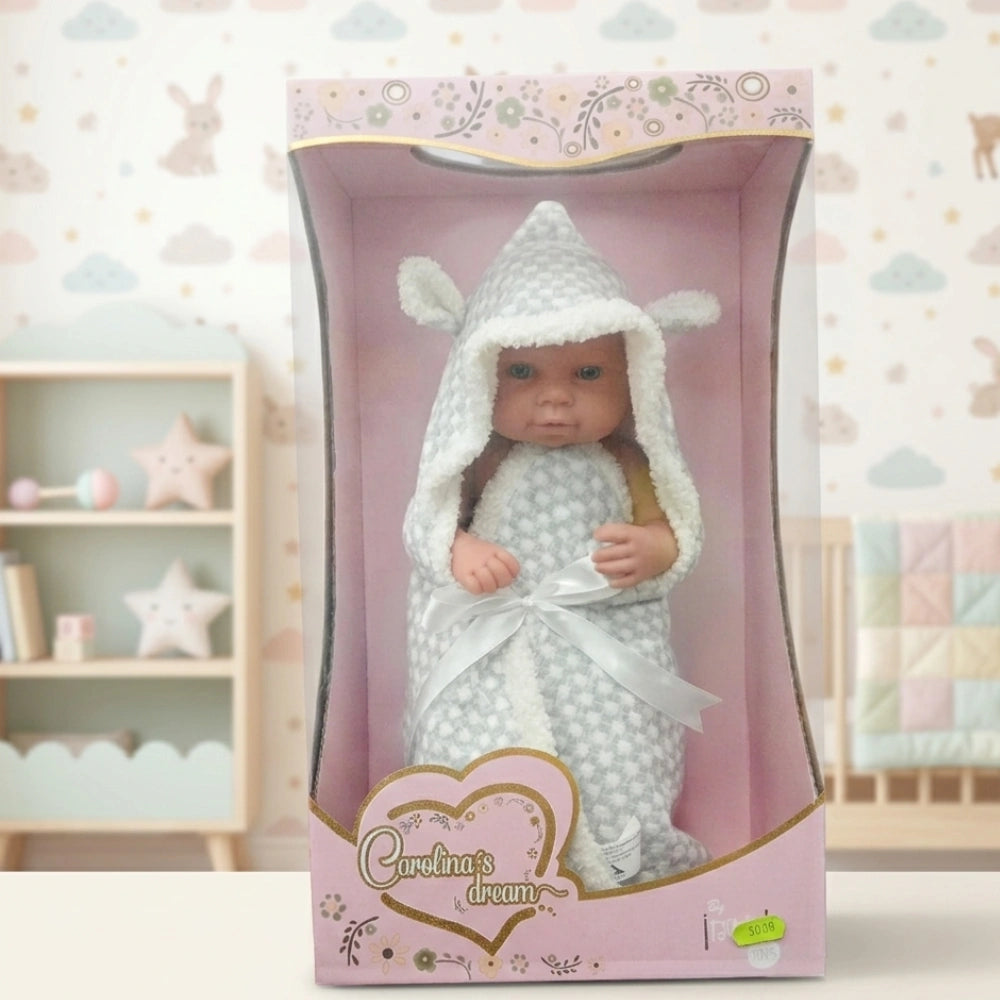 Bebé 40 cm con Copertina Nanna Grigia – Tachan