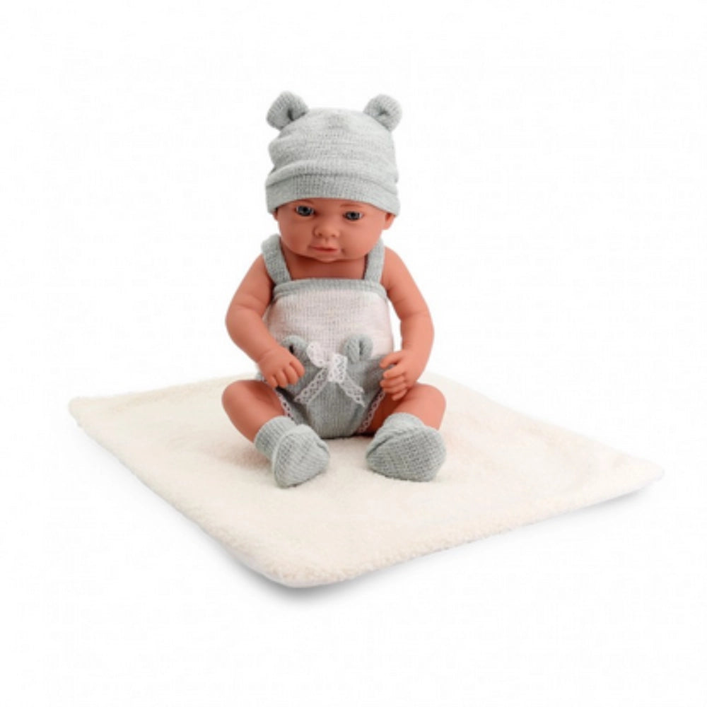 Bebé 40 cm con Completino in Maglia Grigio – Tachan