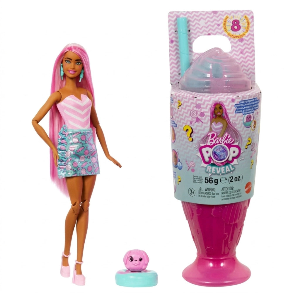 Barbie Pop Reveal Serie Dolcetti Sweet Swirl bambola capelli rosa
