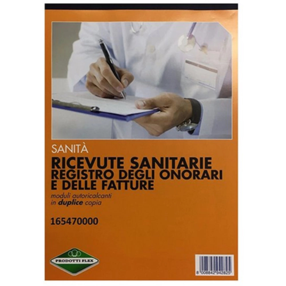 Blocchi Ricevute Sanitarie 21,5x14,8 – 50 Moduli in 2 Copie Data Ufficio