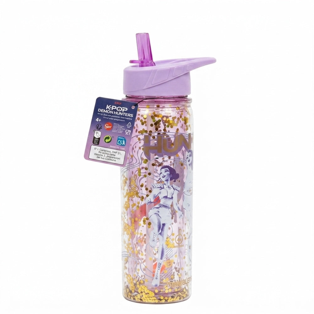Borraccia Glitter K-Pop Demon Hunters Huntrix con Cannuccia Ripiegabile – Stor