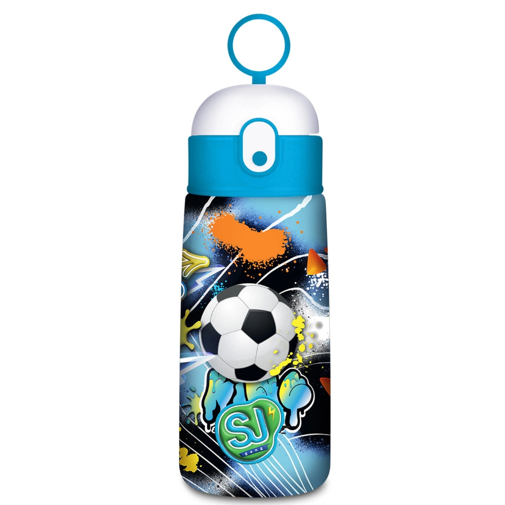 Borraccia Termica SJ Seven Football — 460ml Acciaio Inox con Cannuccia