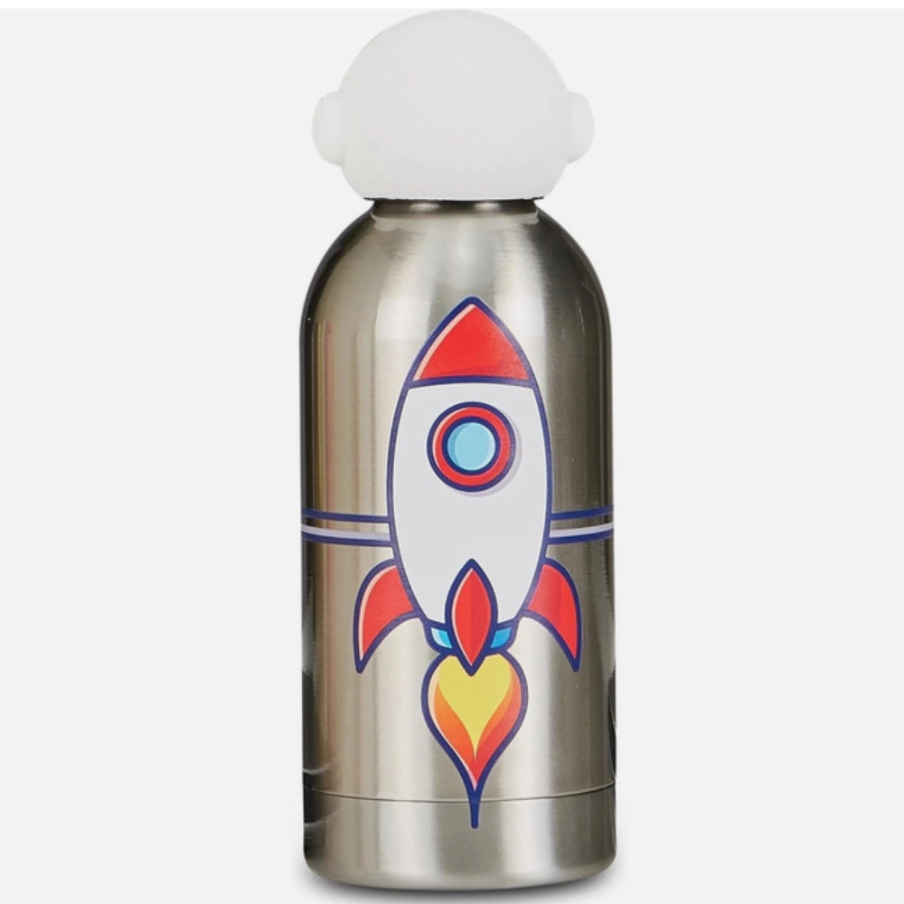 Borraccia Termica Kid Cartomania Spazio Razzo Seven 350ml acciaio inox tappo nuvola