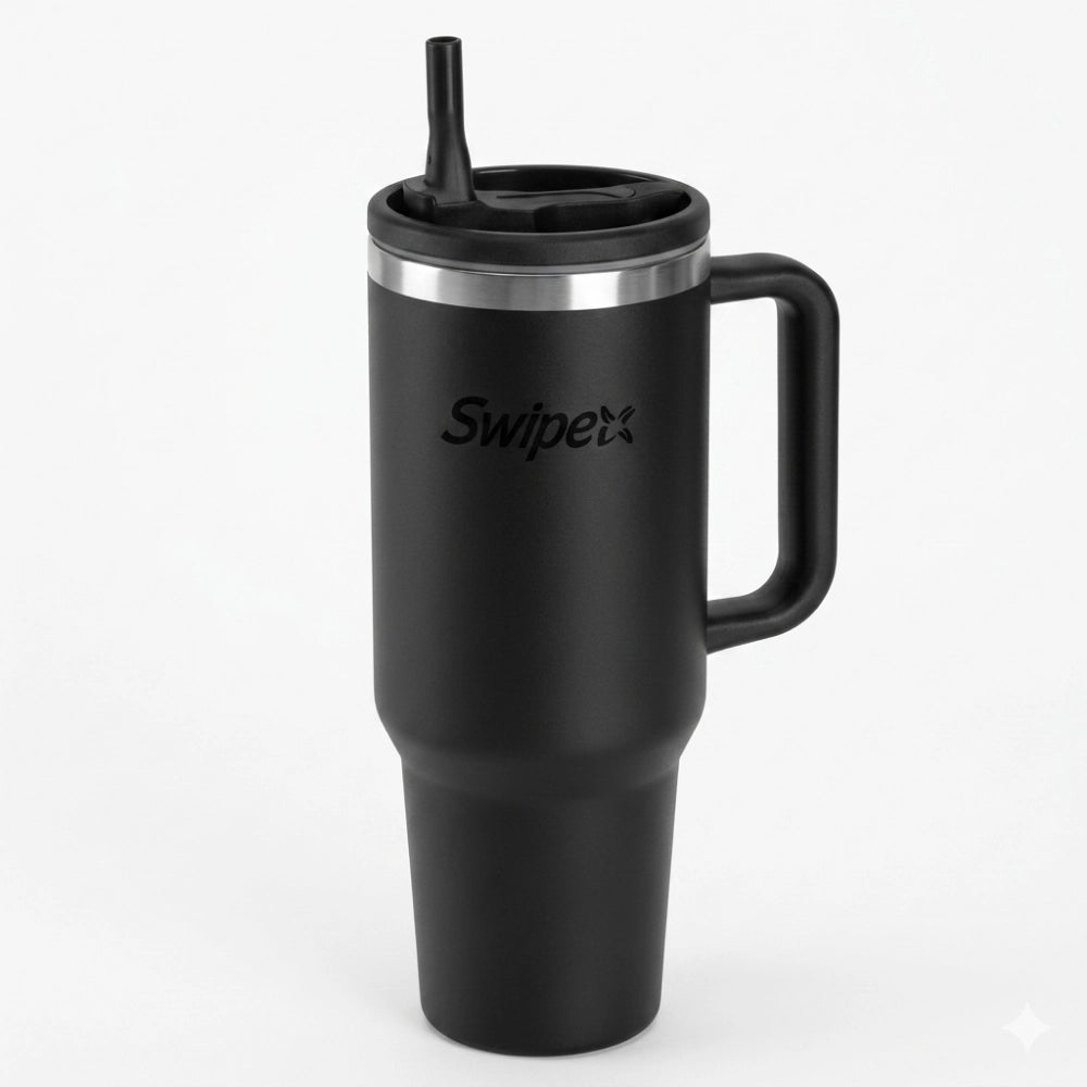 Swipe MugGo+ Tazza Termica 1200ml con Cannuccia — Acciaio 304