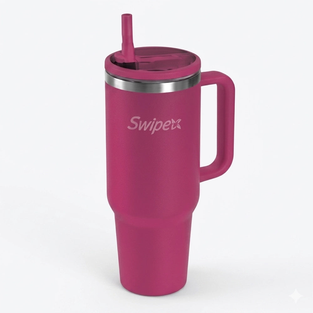 Swipe MugGo+ Tazza Termica 1200ml con Cannuccia — Fuchsia