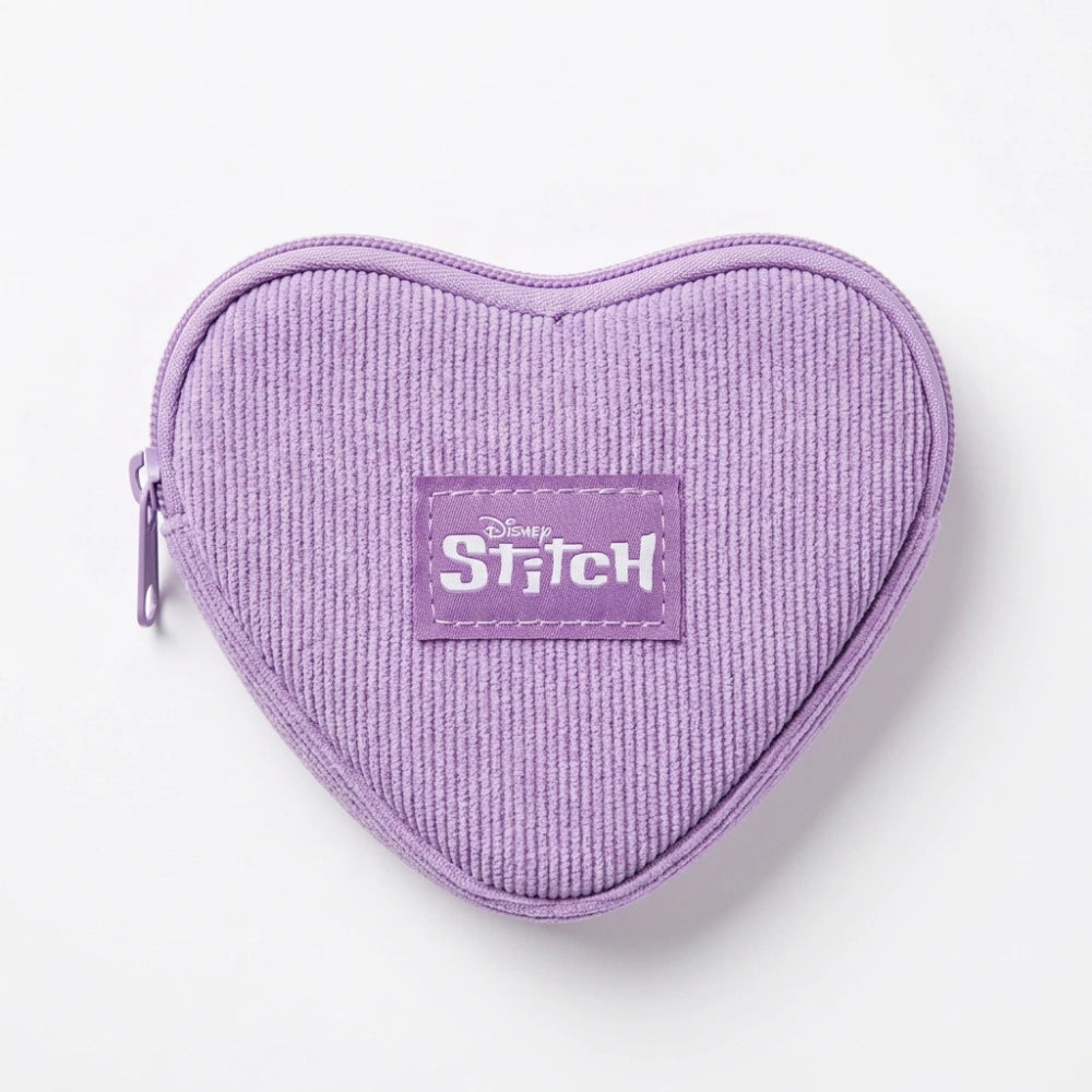 Disney Stitch e Angel Portamonete a Cuore Lilla