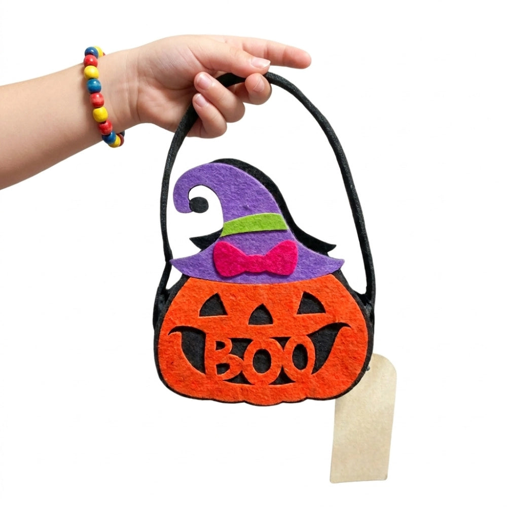 Tinta Unita Borsetta Halloween in Feltro – 4 Fantasie