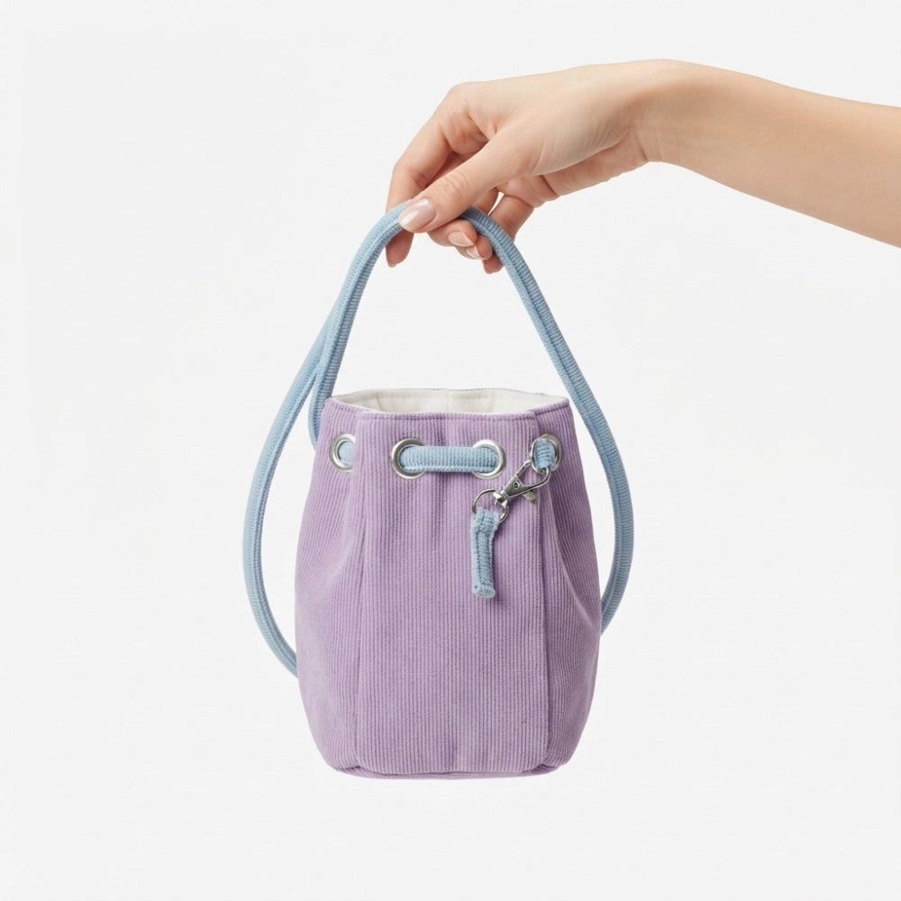 Borsetta Lilo e Stitch con tracollina e dettagli in peluche bianco