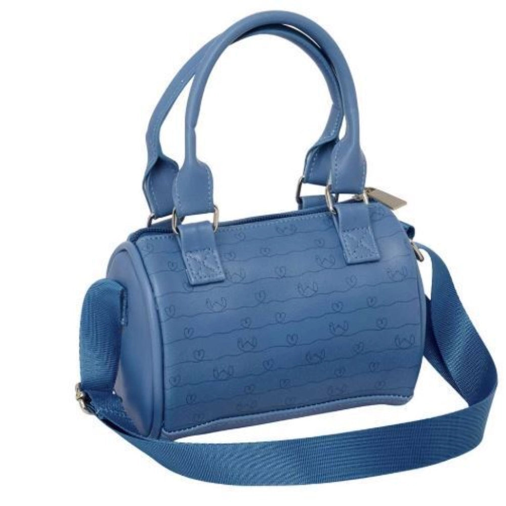 Mini Borsa Stitch Disney a Bauletto con Tracolla Safta (16x10x7,5 cm) – Borsetta a Mano Ecopelle Blu