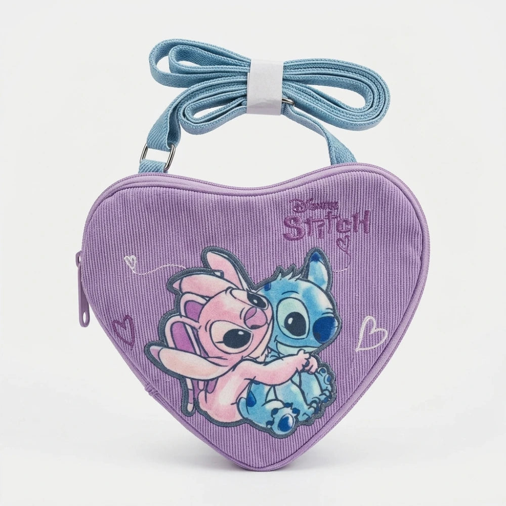 Seven Happy Fluff Borsetta a Cuore Stitch e Angel Lilla