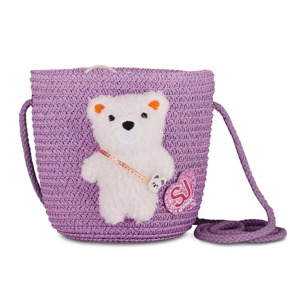 Borsetta Secchiello SJ con Orsetto in Peluche - Viola Chiaro