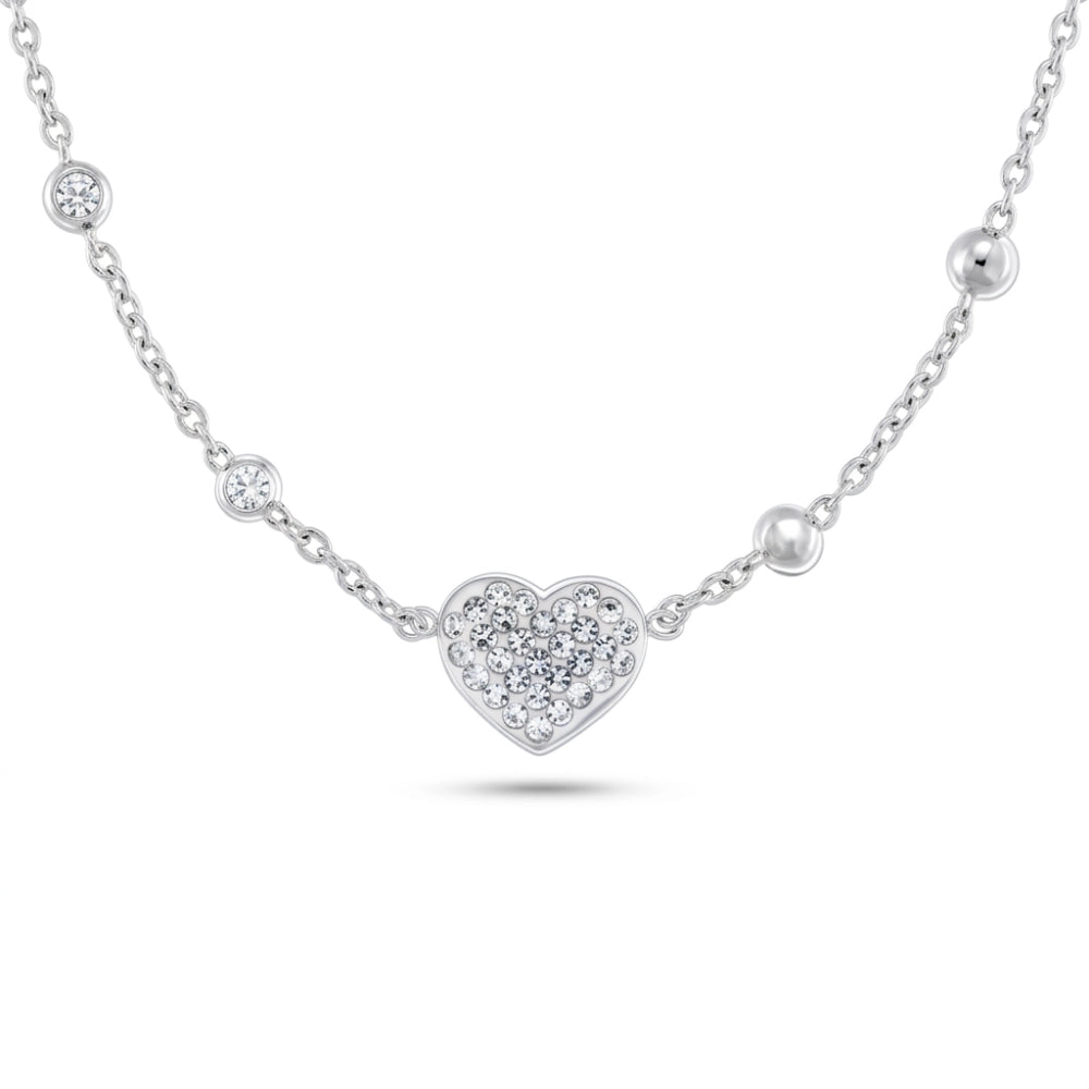 Bracciale Donna in Acciaio Cuore con Zirconi – Aqua