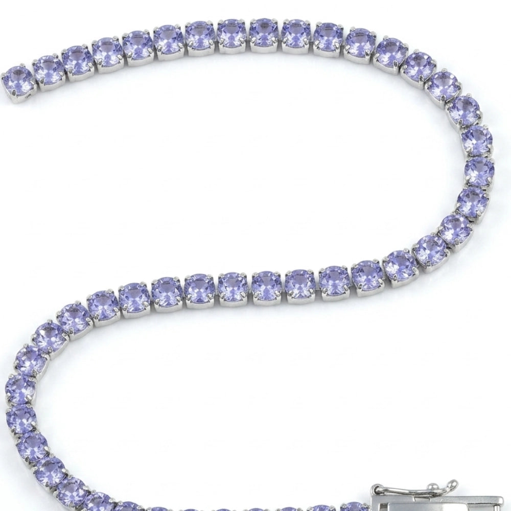 Bracciale Tennis Donna in Acciaio con Zirconi Lilla – Aqua