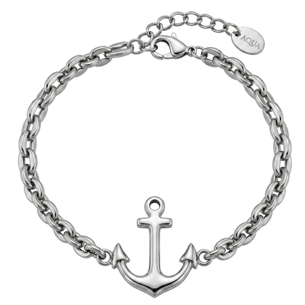 Bracciale Ancora Grande Aqua - Acciaio